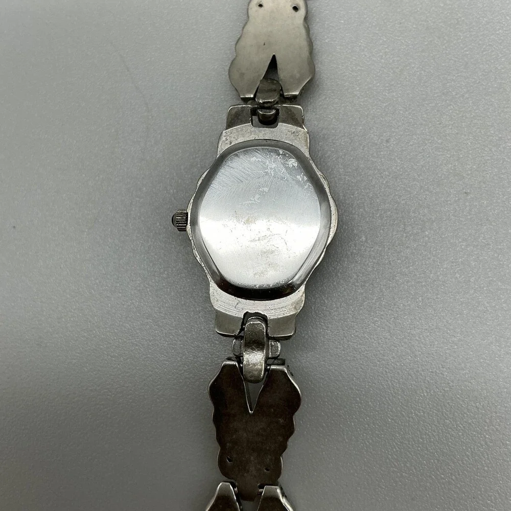 Monique G Marcasite Hidden Dial Womens Watch 19mm Silver Tone New Battery 8